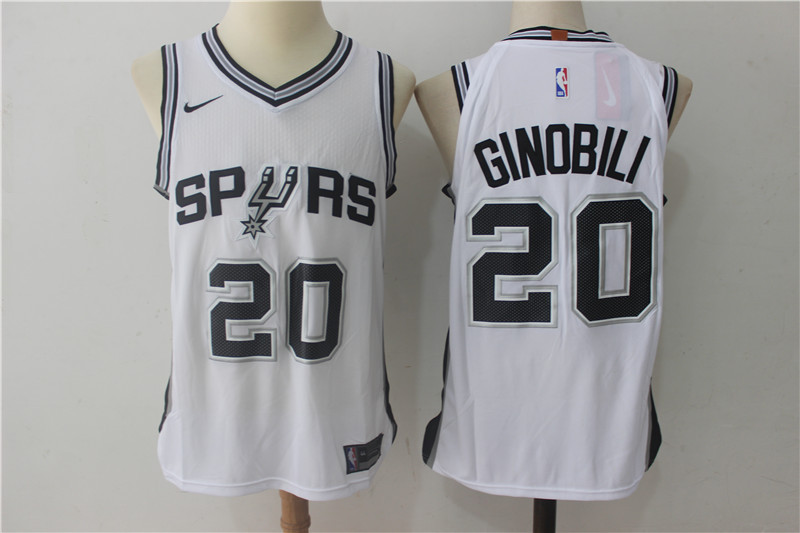 Men San Antonio Spurs #20 Ginobili White NBA Jerseys->new york jets->NFL Jersey